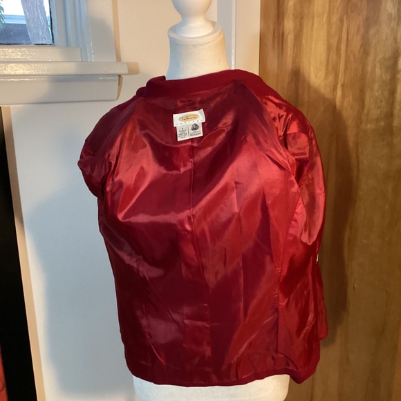 TALBOTS size 4 wool burgundy blazer. Mint 100% Wool - Picture 5 of 5